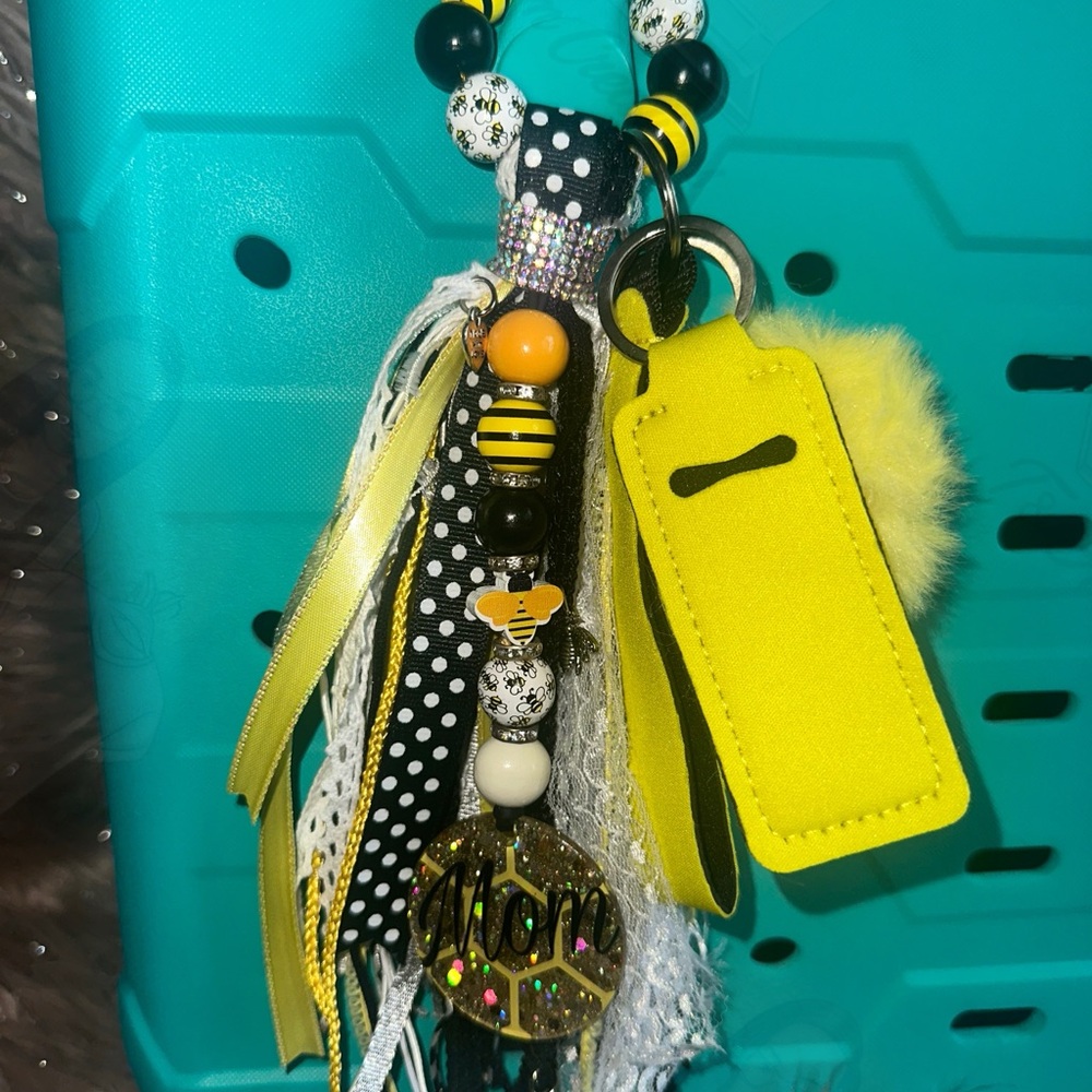 Yellow and Black Kids Keychain Accessory